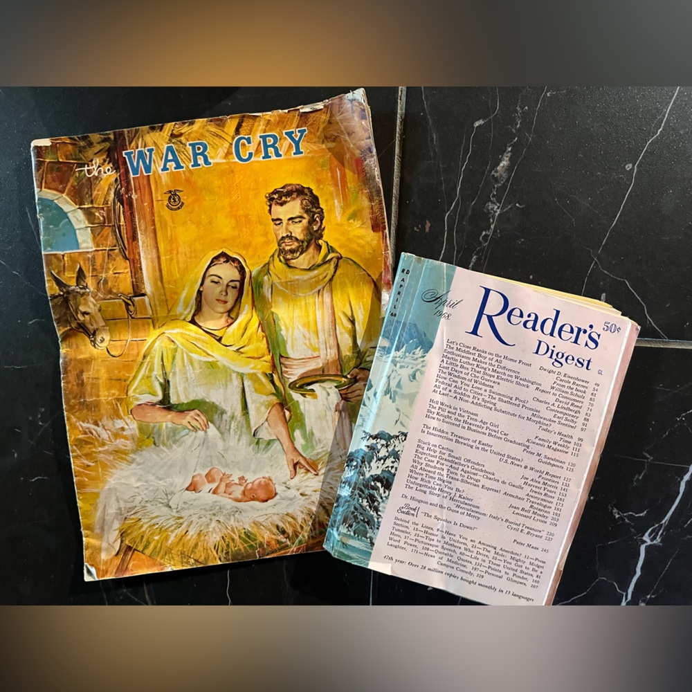 The War Cry  Magazine (Dec.1964) and Readers Digest (April 1968)